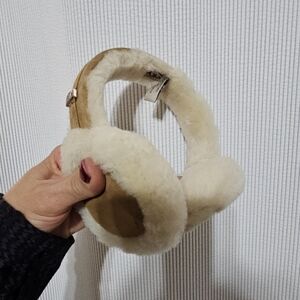 UGG Tan and Cream Shearling Earmuffs